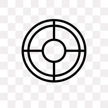 Saydam arka plan üzerinde hedef lo izole hedef vektör simgesi