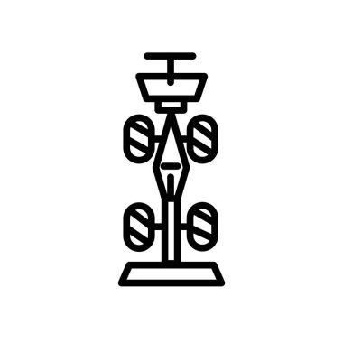 Beyaz arka plan üzerinde Formula 1 si izole formula 1 simge vektör