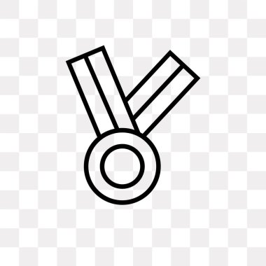 Saydam arka plan üzerinde madalya logo kavramı izole madalya vektör simgesi