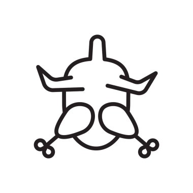 Beyaz arka plan üzerinde tavuk işareti izole tavuk simge vektör ,