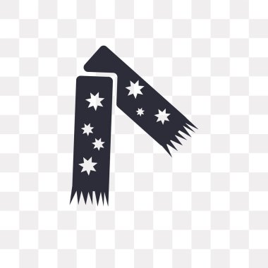 Saydam arka plan üzerinde eşarp logo kavramı izole eşarp vektör simgesi