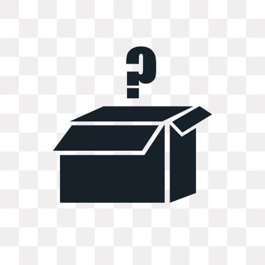 Şeffaf arka plan, logo kavramı kutu izole kutusu vektör simgesi