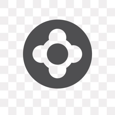 Saydam arka plan üzerinde çanak logosu d izole çanak vektör simgesi