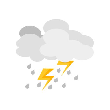 Fırtına simge vektör izole beyaz arka plan, fırtına şeffaf işareti, hava sembolleri