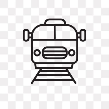 Saydam arka plan üzerinde tren logo kavramı izole tren vektör simgesi