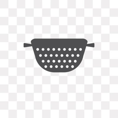 Saydam arka plan üzerinde Straine izole süzgeç vektör simgesi