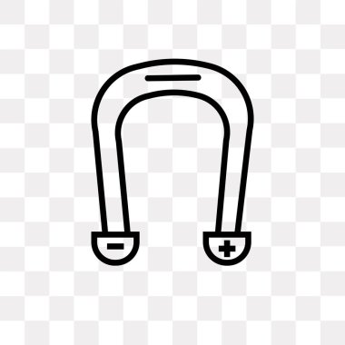 Saydam arka plan üzerinde at nalı mıknatıs logo kavramı izole at nalı mıknatıs vektör simgesi