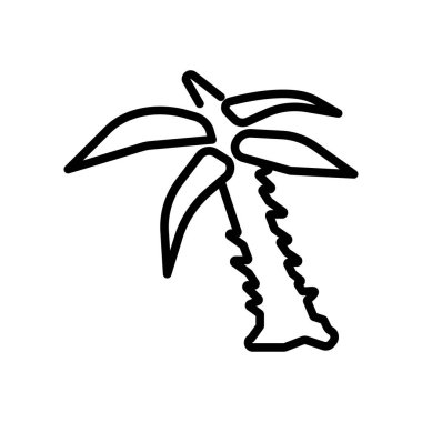 Palmiye ağaçları simge vektör beyaz arka plan üzerinde palmiye ağaçları şeffaf işareti izole