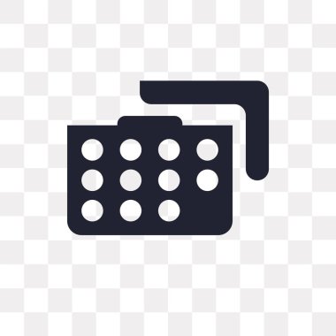 Saydam arka plan üzerinde Calenda izole takvim vektör simgesi