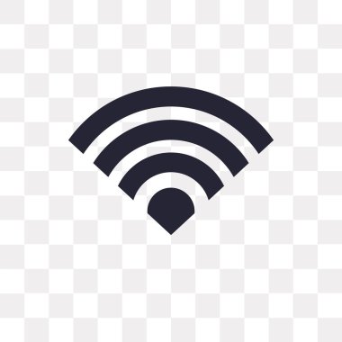 Saydam arka plan üzerinde Wifi logo kavramı izole Wifi vektör simgesi