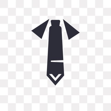 Saydam arka plan üzerinde kravat logo kavramı izole kravat vektör simgesi