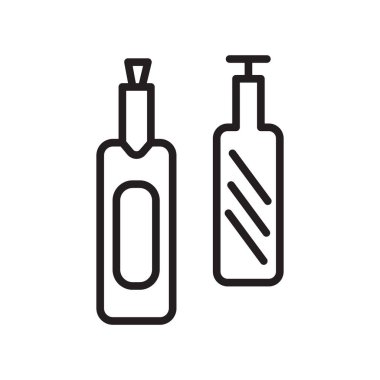 Beyaz arka plan üzerinde şarap bottl izole şarap şişesi simge vektör