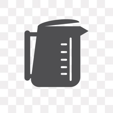 Saydam arka plan üzerinde su ısıtıcısı lo izole su ısıtıcısı vektör simgesi