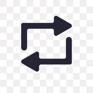 Saydam arka plan üzerinde tekrar logo kavramı izole vektör simge yineleyin