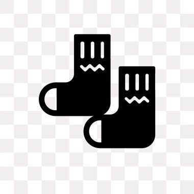 Çorap şeffaf arka plan üzerinde çorap logo kavramı izole simge vektör