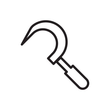 Orak simge vektör izole üzerinde beyaz arka plan, orak şeffaf işareti, doğrusal sembolü ve kontur tasarım öğeleri anahat tarzı