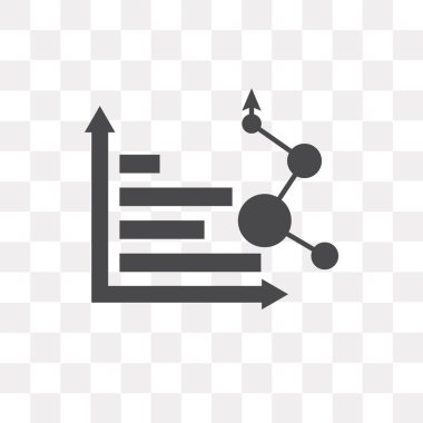 Saydam arka plan üzerinde Analyt izole analytics vektör simgesi
