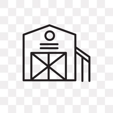 Saydam arka plan üzerinde ahır logo tasarımı izole ahır vektör simgesi