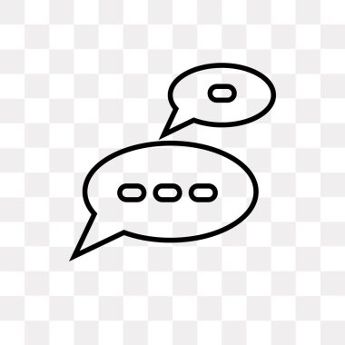 Sohbet konuşma balonları şeffaf arka plan üzerinde sohbet konuşma kabarcıklar logo kavramı izole simge vektör
