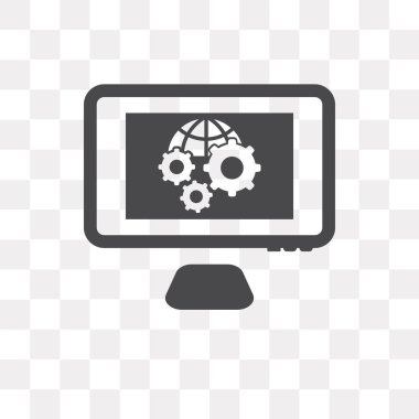 Saydam arka plan üzerinde ayarları logo kavramı izole ayarları vektör simgesi