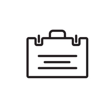 Bavul simge vektör izole üzerinde beyaz arka plan, bavul şeffaf işareti, doğrusal sembolü ve kontur tasarım öğeleri anahat tarzı