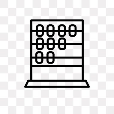 Saydam arka plan üzerinde Abcus logo kavramı izole Abcus vektör simgesi