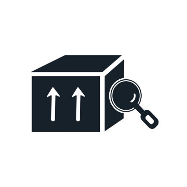 Beyaz arka plan üzerinde kutu şeffaf işareti izole kutusu simge vektör