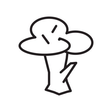 Ağaç simge vektör izole üzerinde beyaz arka plan, ağaç şeffaf işareti, doğrusal sembolü ve kontur tasarım öğeleri anahat tarzı