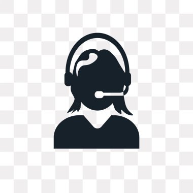 Saydam arka plan üzerinde operatör logosu kavramı izole operatör vektör simgesi