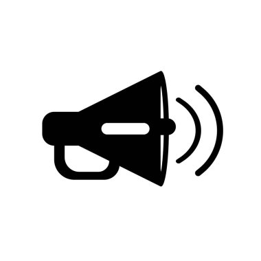 Beyaz arka plan üzerinde megafon şeffaf işareti izole megafon simge vektör