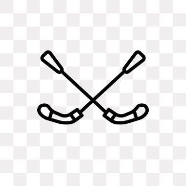 saydam arka plan üzerinde hokey sopası logo kavramı izole hokey sopası vektör simgesi