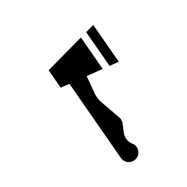 Beyaz arka plan üzerinde balta şeffaf işareti izole balta simge vektör