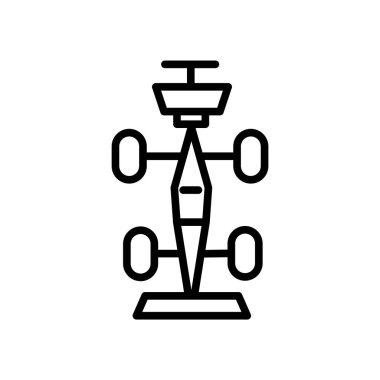 Beyaz arka plan üzerinde Formula 1 si izole formula 1 simge vektör