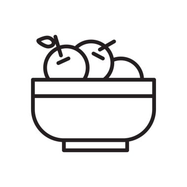 Gıda simge vektör izole beyaz arka plan, gıda işareti, linea