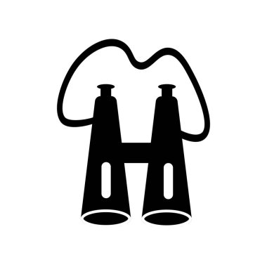 Beyaz arka plan üzerinde dürbün şeffaf işareti izole dürbün simge vektör