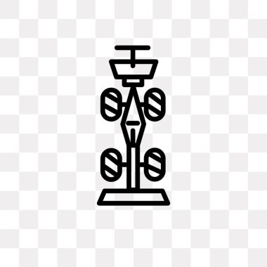 Saydam arka plan üzerinde Formula 1 logo tasarımı izole formula 1 vektör simgesi