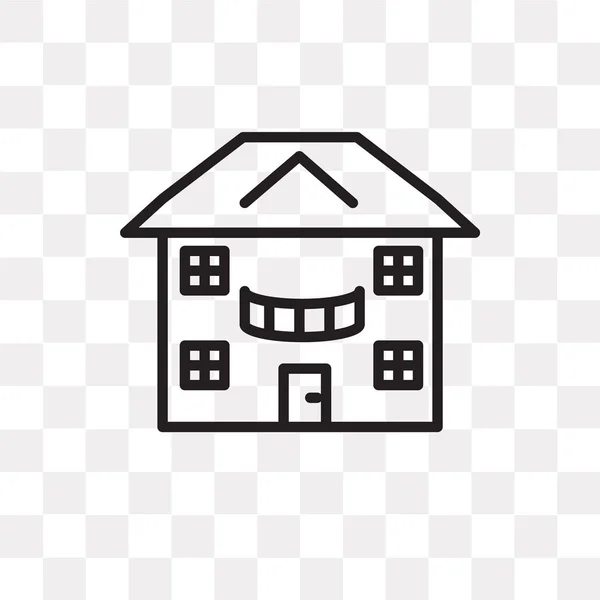 Icône Vectorielle Maison Isolée Sur Fond Transparent Concept Logo Maison — Image vectorielle