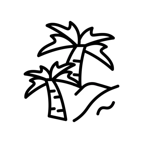 Palm Eilanden Pictogram Vector Geïsoleerd Een Witte Achtergrond Palm Eilanden — Stockvector