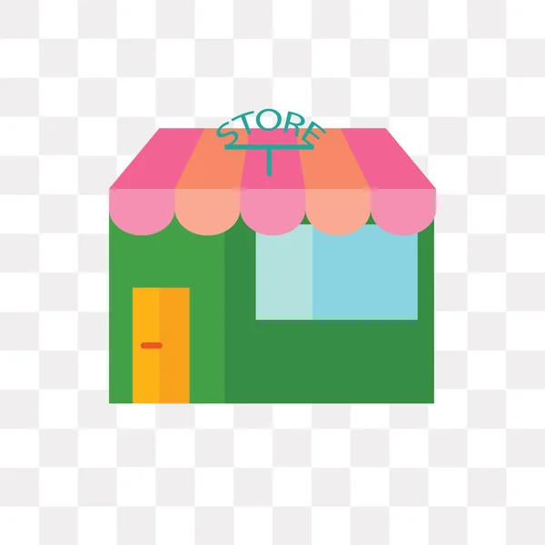Icono del vector de la tienda aislado sobre fondo transparente, logo de la tienda — Vector de stock