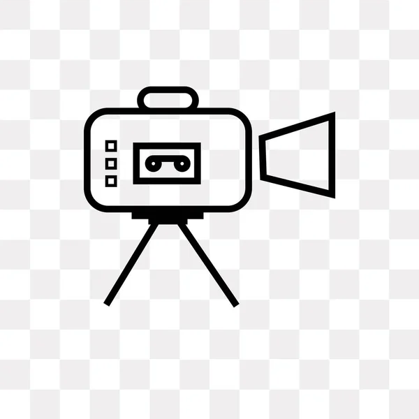 Video Camera Vector Icon Isolated Transparent Background Video Camera Logo — Stock Vector
