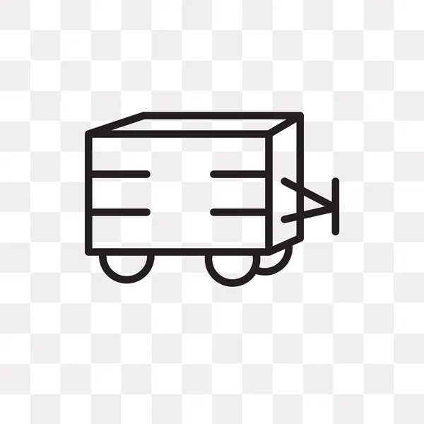 Pótkocsi vector icon elszigetelt átlátszó háttér, pótkocsi logo tervezés — Stock Vector