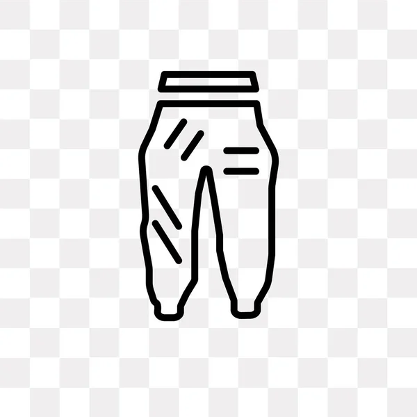 Ícone Vetor Calças Isolado Fundo Transparente Conceito Logotipo Calças — Vetor de Stock