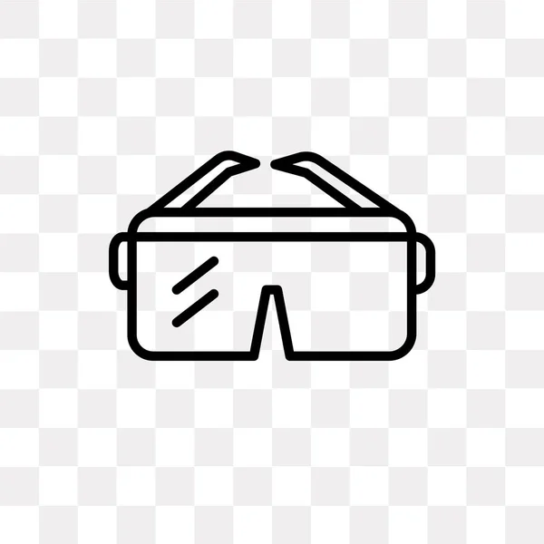 Ícone Vetor Óculos Isolado Fundo Transparente Conceito Logotipo Óculos — Vetor de Stock