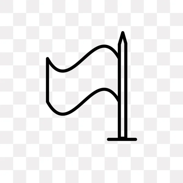 Векторна Піктограма Білого Прапора Ізольована Прозорому Фоні Концепція Логотипу Білого — стоковий вектор