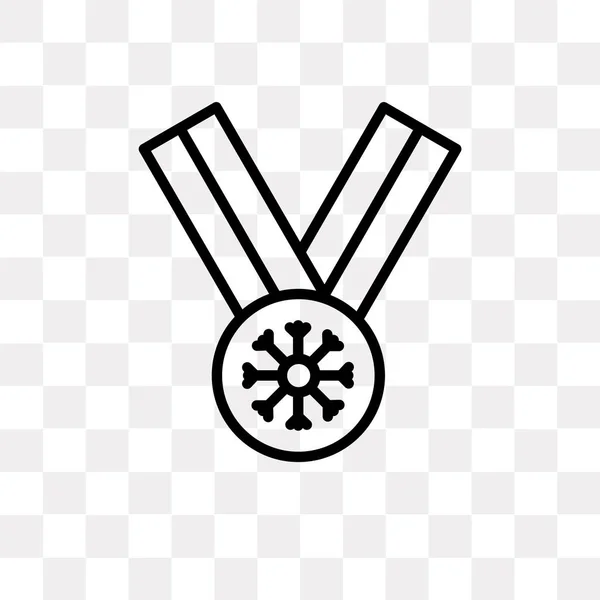 Medaljer Vektor Ikonen Isolerad Transparent Bakgrund Medaljer Logotyp Koncept — Stock vektor