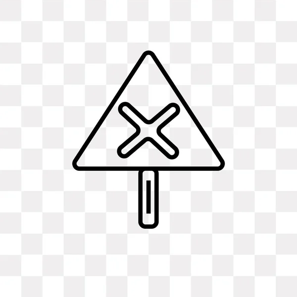 Icône vectorielle croix isolée sur fond transparent, Logo croix — Image vectorielle