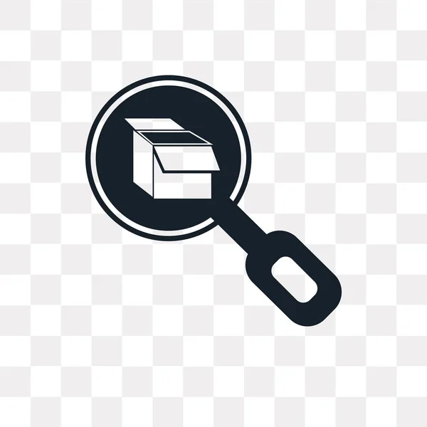 Ícone Vetor Caixa Isolado Fundo Transparente Conceito Logotipo Caixa — Vetor de Stock