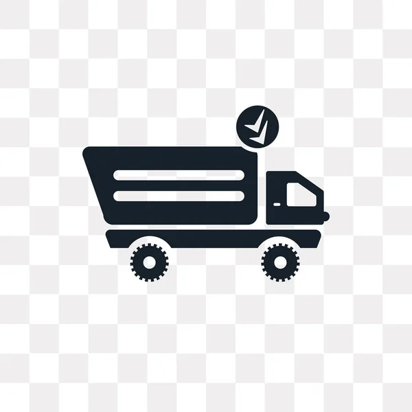 Delivery Truck Vector Icon Isolated Transparent Background Delivery Truck Logo — Stock Vector