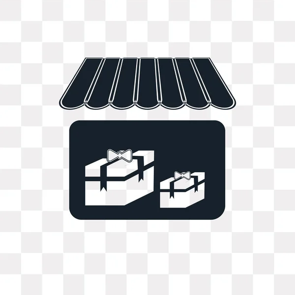 Store icône vectorielle isolée sur fond transparent, Store logo design — Image vectorielle