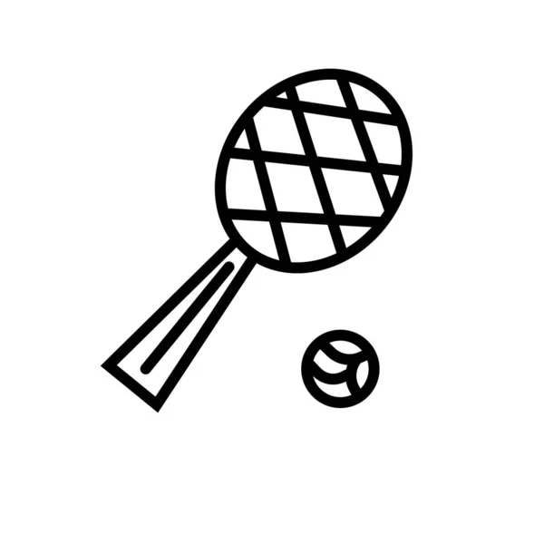 Tennis Game Icon Vector Isolated White Background Tennis Game Transparent — Stock Vector